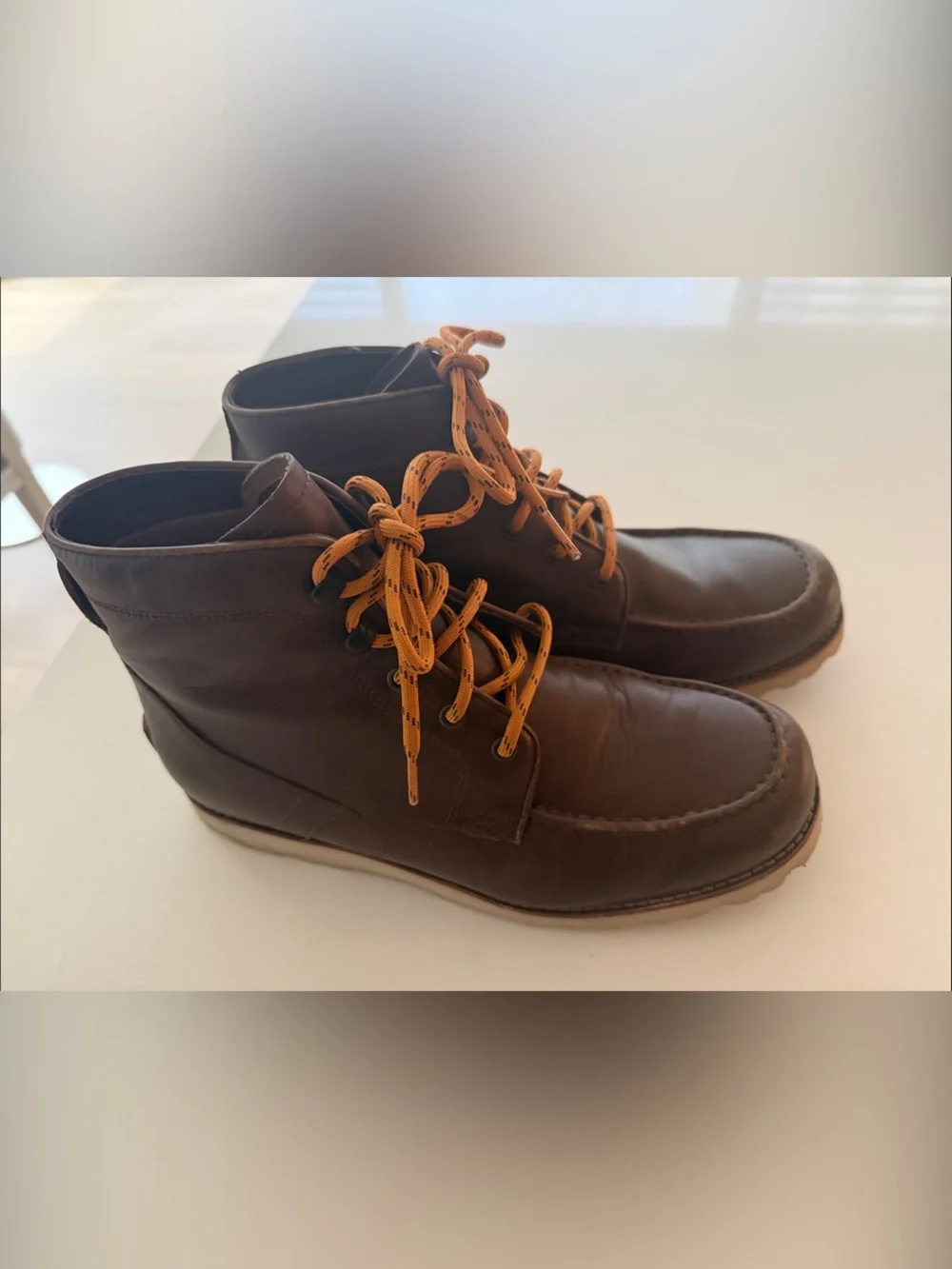 UGG Highland Hi Heritage Brown Leather Moc Toe Boots 1108264 Size 8.5